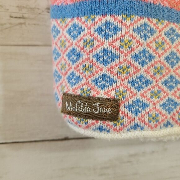 Matilda Jane Geometric Warm Hugs Sherpa Lined Sweater Vest Size 6 - Picture 13 of 16